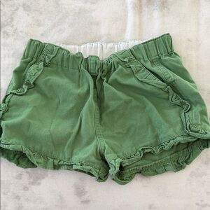 Green Ruffled Crewcuts Shorts
